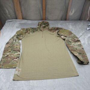 Crye Precision G3 Combat Shirt Men Large Long Beige Camo 1/4 Zip Long Sleeve USA